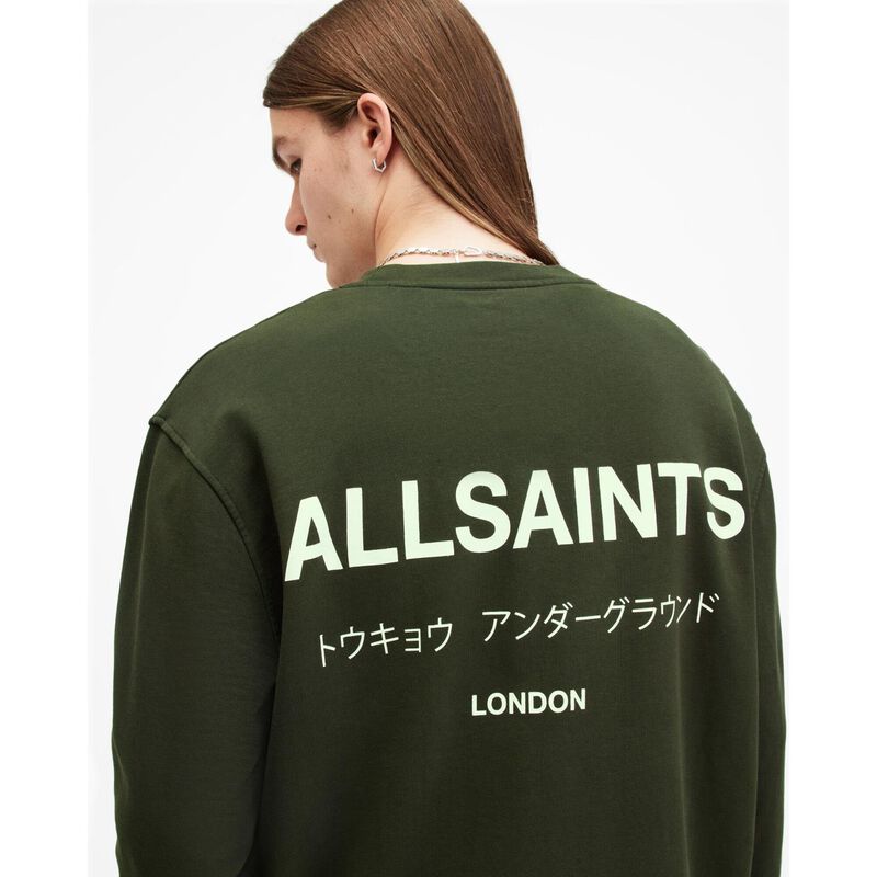 AllSaints Underground Relaxed Fit Crew Neck Sweatshirt image number 2